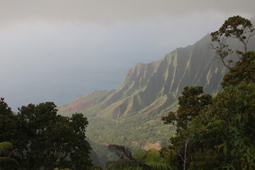 Looking down on the Na Pali Coast