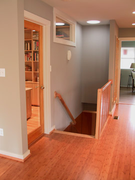 Hallway, basement stairs