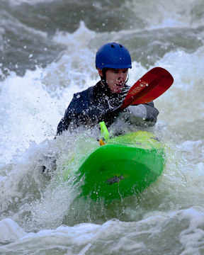 Kayaking just below Great Falls, in Great Falls National Park, Virginia