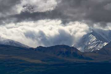 Coulds rolling over the Denali range
