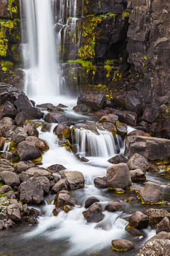 waterfall in Þingvellir National Park, Iceland