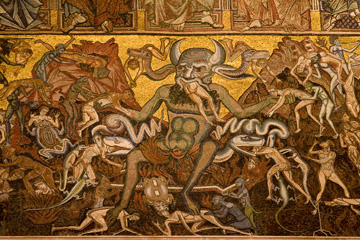 Baptistry mosaiced ceiling - Hell!