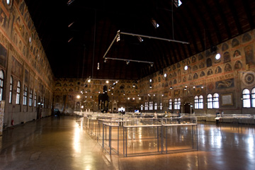 Inside the Palazzo della Ragione
