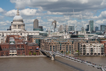 View from the cafe at the Tate Modern