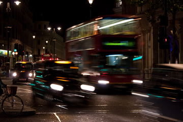Night view at Trafalgar Square