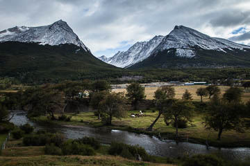 A "U-shaped" glacial valley, near Ushuaia, Argentina